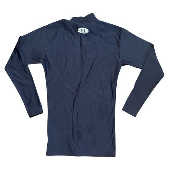 Under Armour Black Fitted Compression Top Nylon Stretch Thick Turtleneck M - Picture 2 of 5